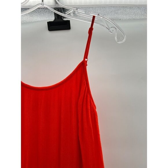 Old Navy Women's Spaghetti Strap Shift Dress Orange Size Small Side Zip - Picture 4 of 9